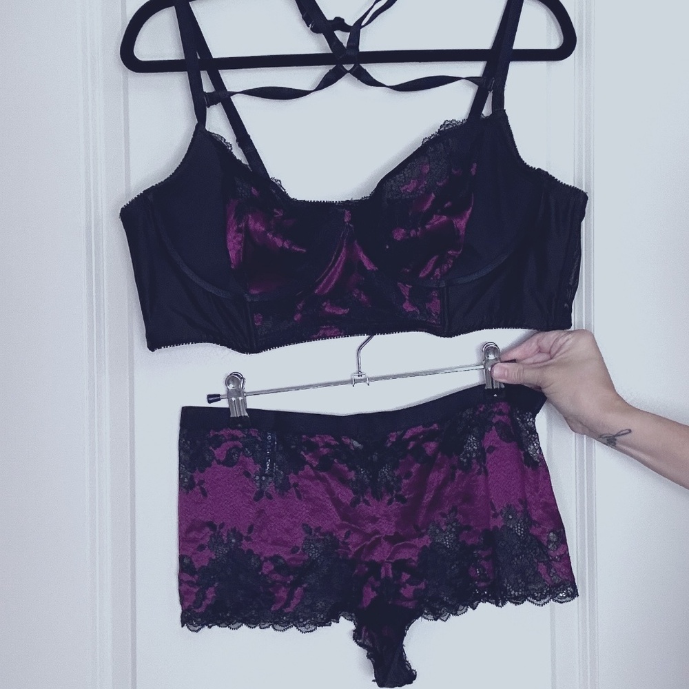 Torrid Purple/Mauve Lace Bralette & Panty Set (#200)